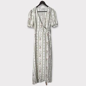 Floral Striped Maxi Dress